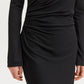 Gathered lyocell cashmere dress