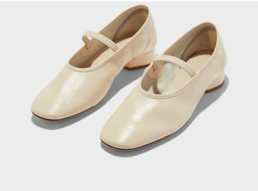 Pippa leather ballet pumps