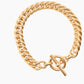 Slim gold curb link bracelet