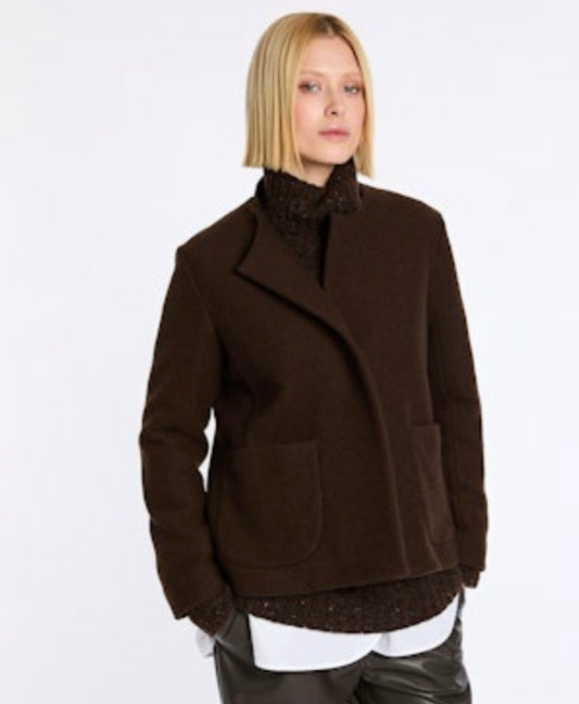 Nicoletta wool jacket in bark