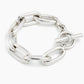 Medium silver oval link bracelet