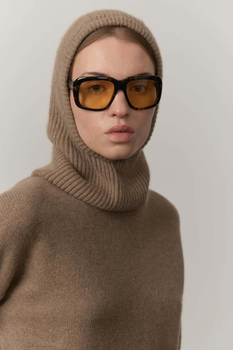 Calvin Cashmere Balaclava - Croissant