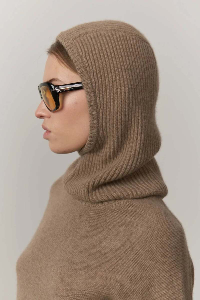 Calvin Cashmere Balaclava - Croissant