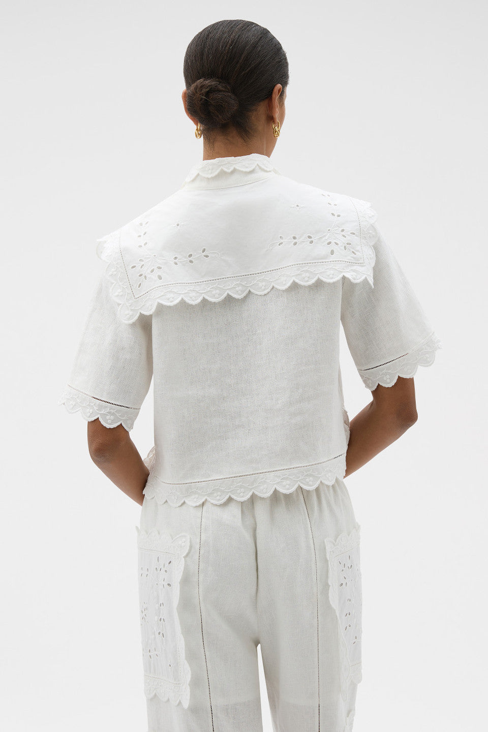 Handkerchief camp shirt antique white