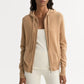 Zip hoodie camel