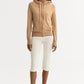 Zip hoodie camel