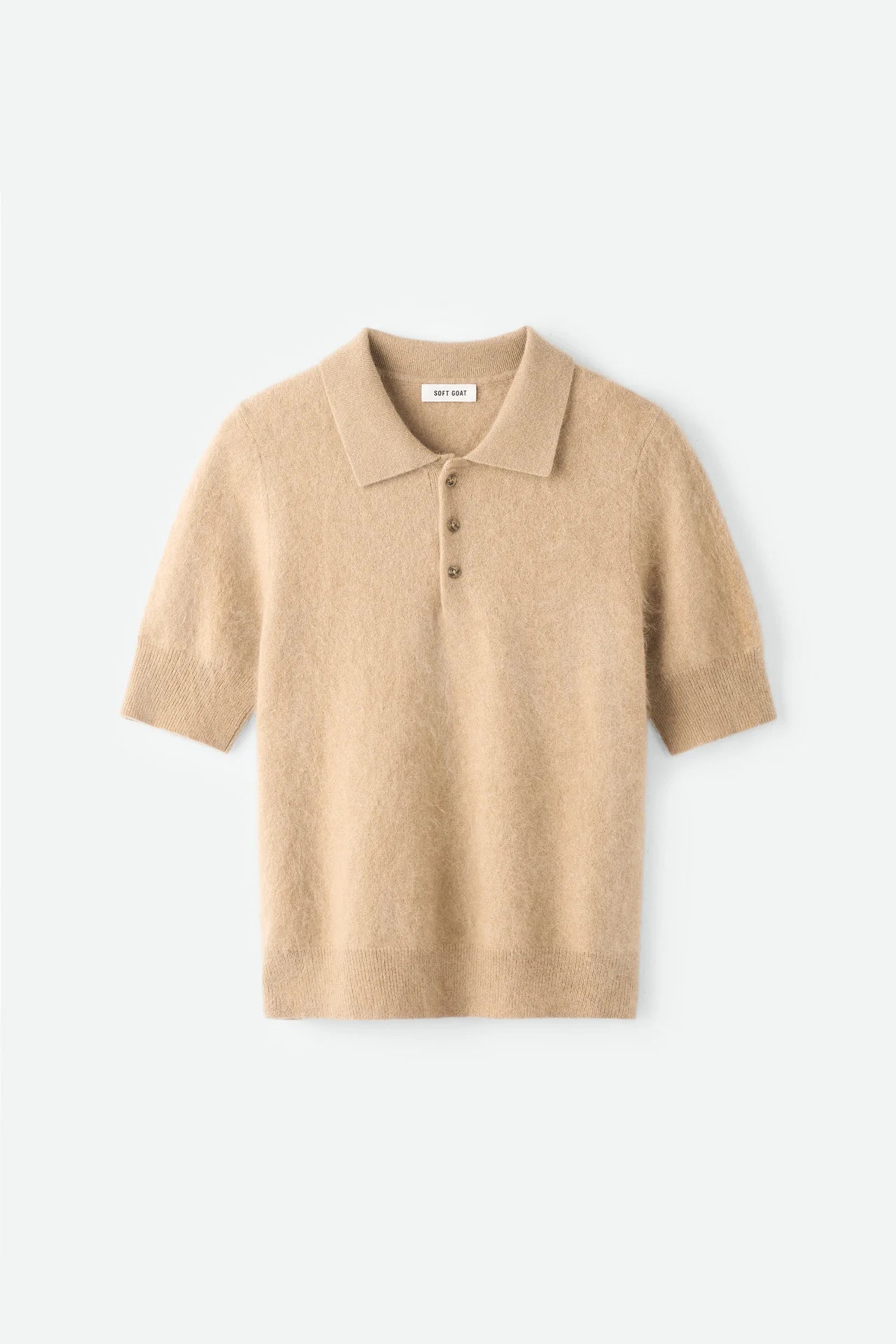 Brushed pique camel