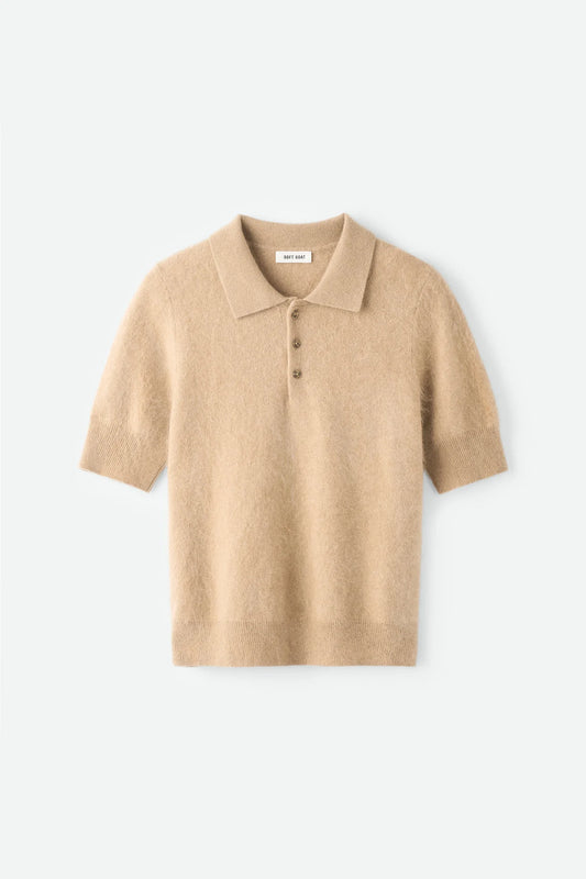Brushed pique camel
