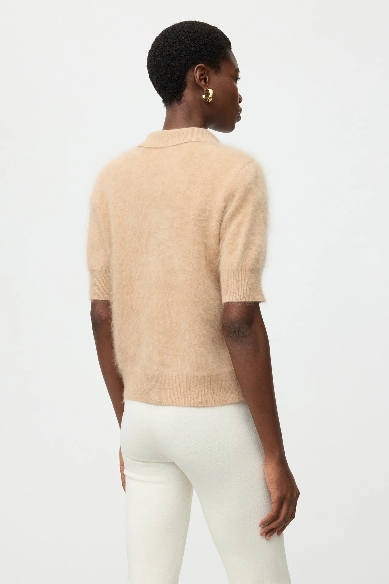 Brushed pique camel