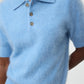 Brushed pique azure