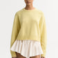 Cashmere top honeydew yellow