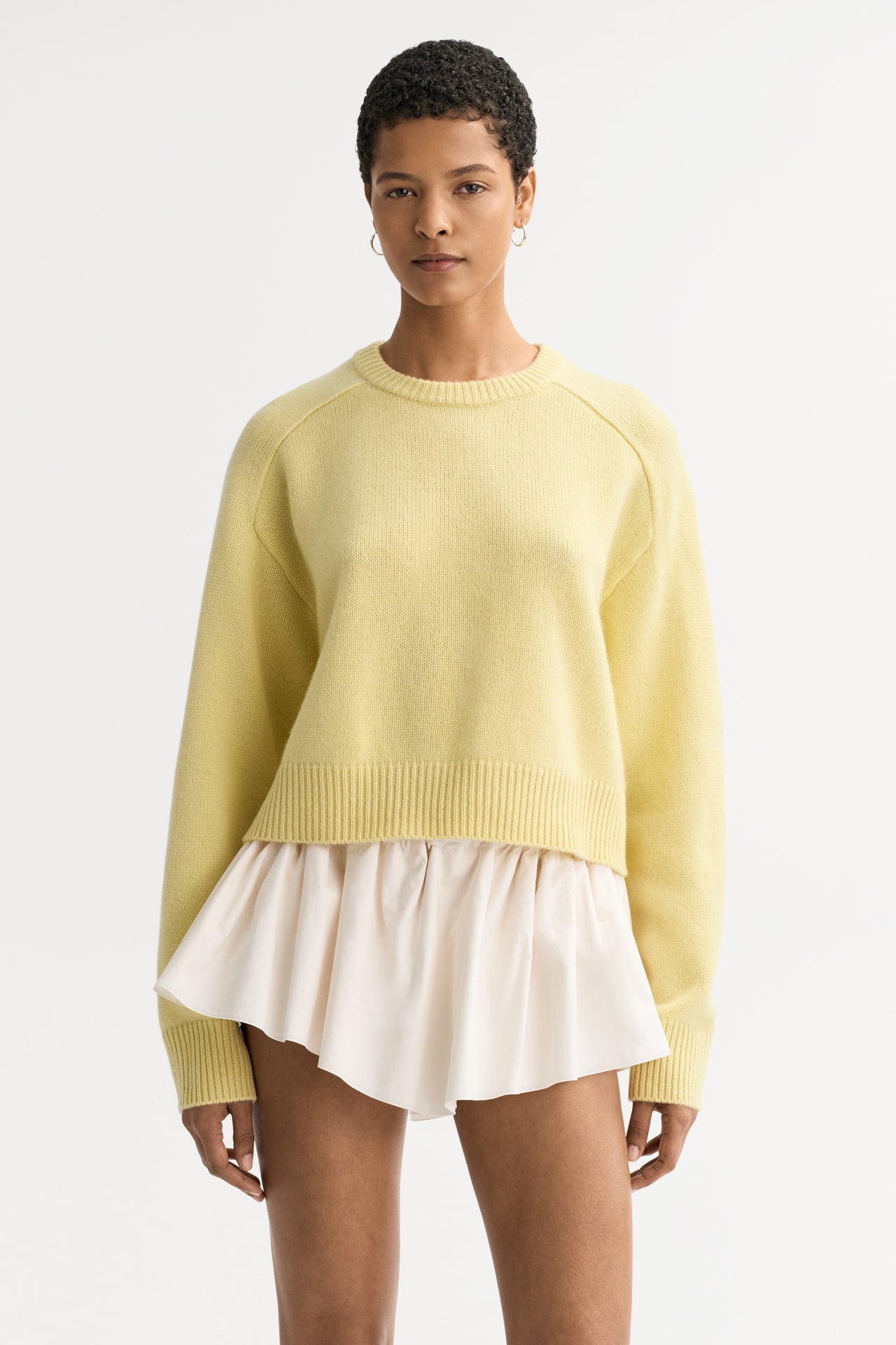 Cashmere top honeydew yellow