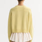 Cashmere top honeydew yellow