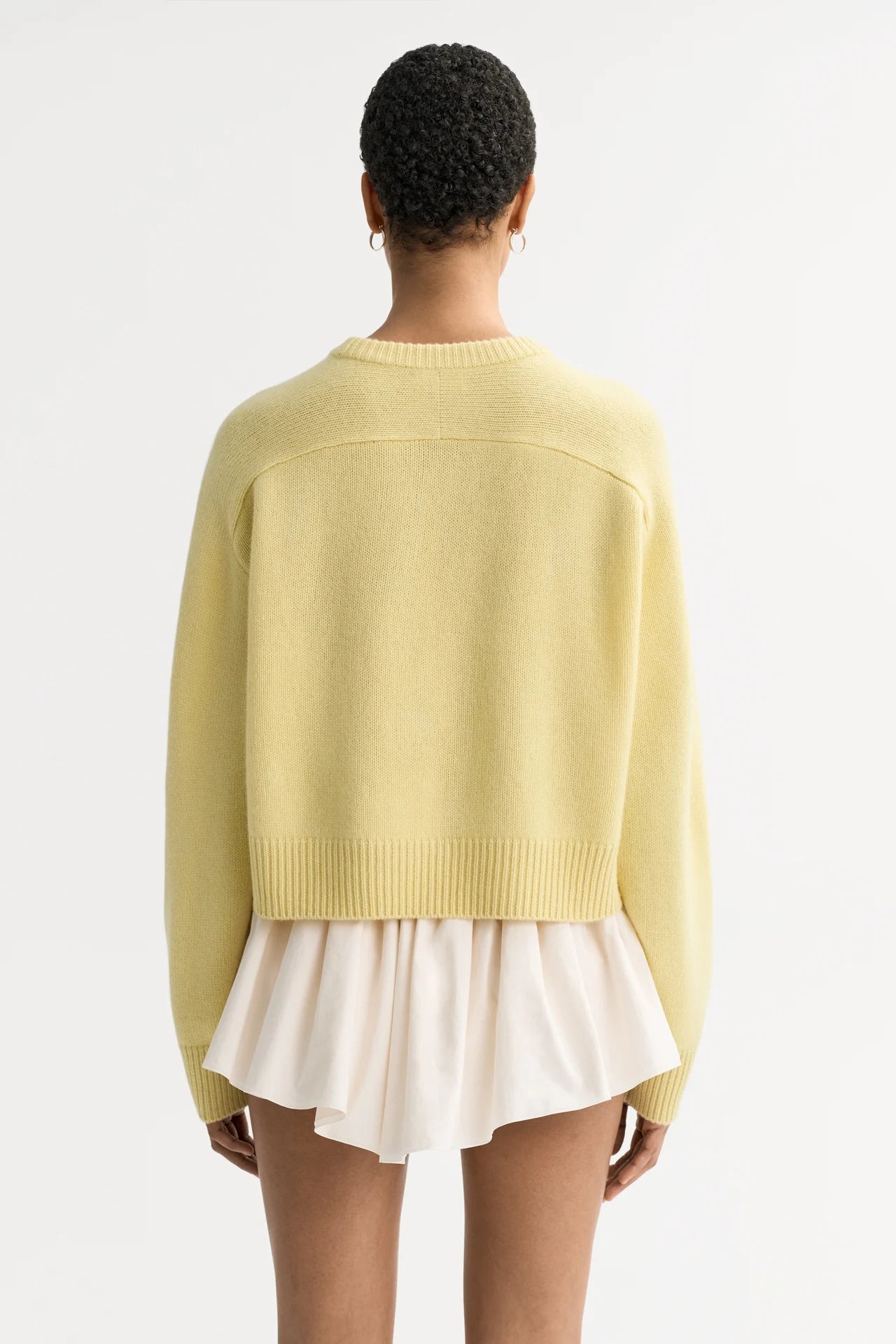 Cashmere top honeydew yellow