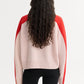 Color block polo shirt powder
