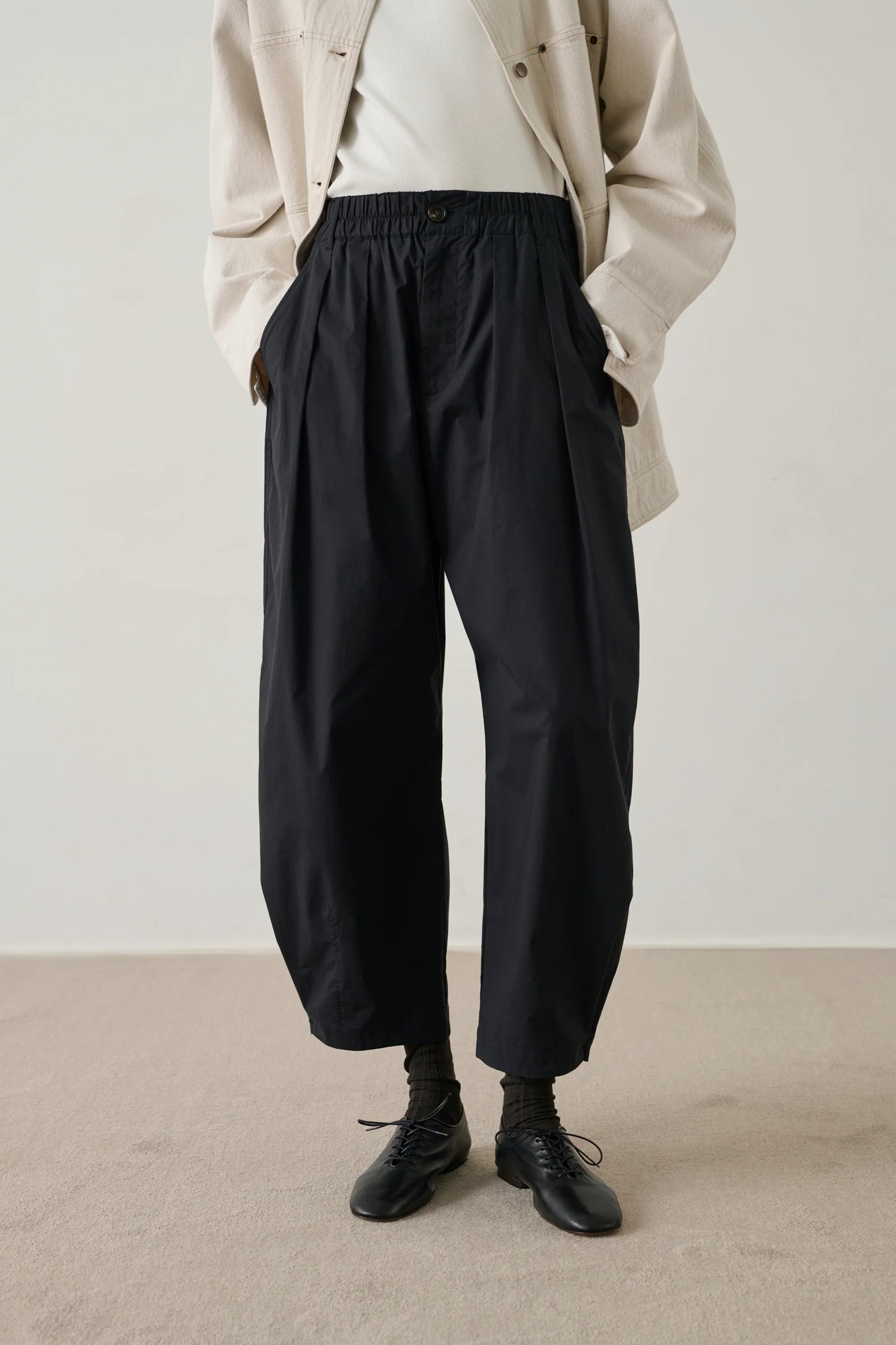 Vernon pants in poplin cotton - black