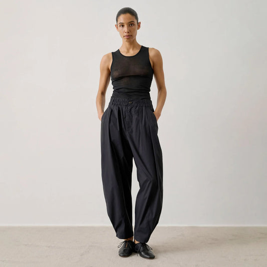 Vernon pants in poplin cotton - black