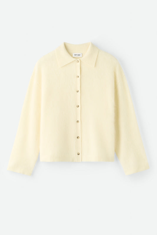 brushed cashmere shirt - waxed paper