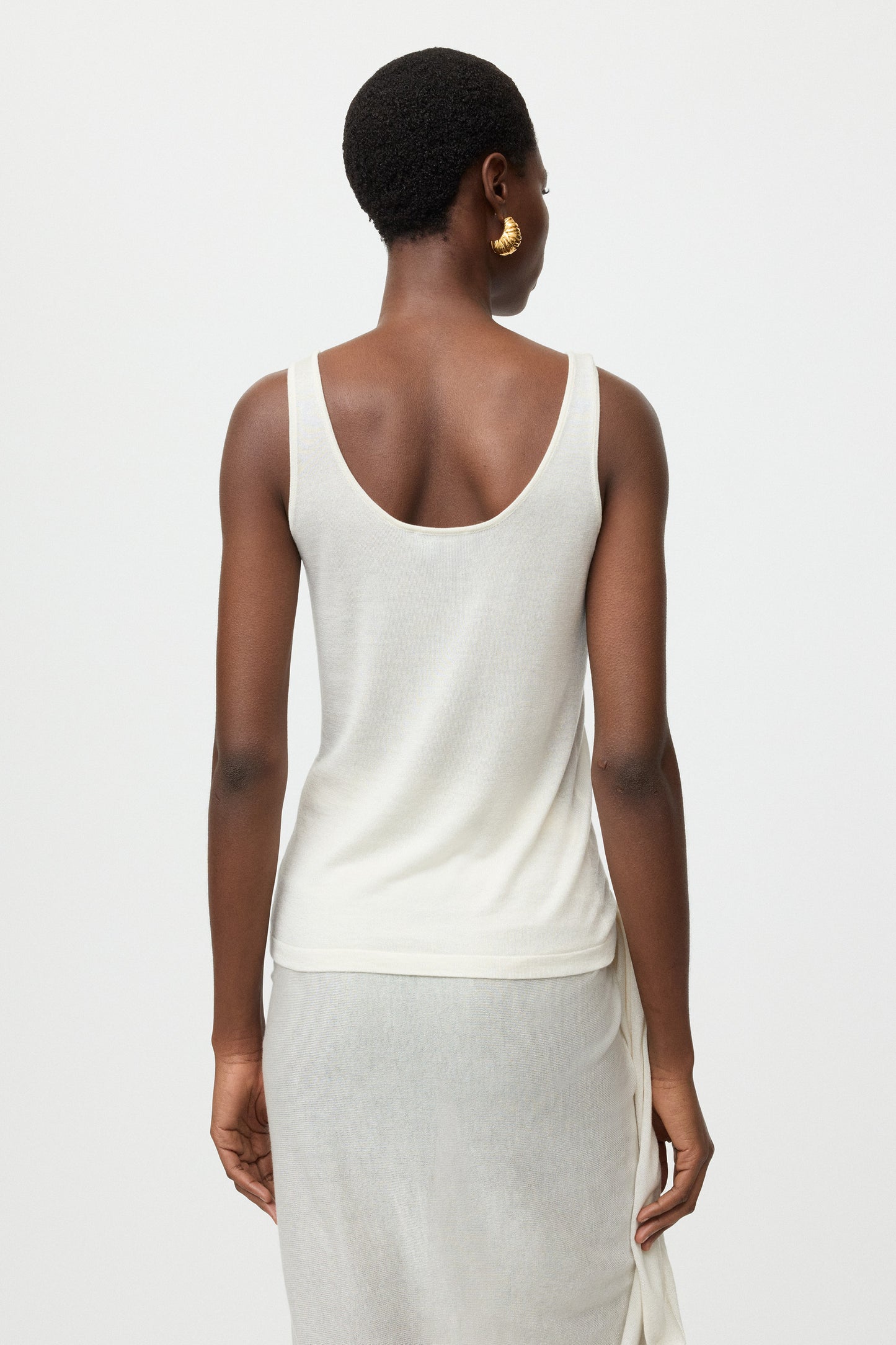 Featherlight singlet cashmere - feather white