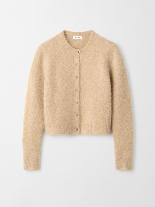 Alpaca cardigan light camel