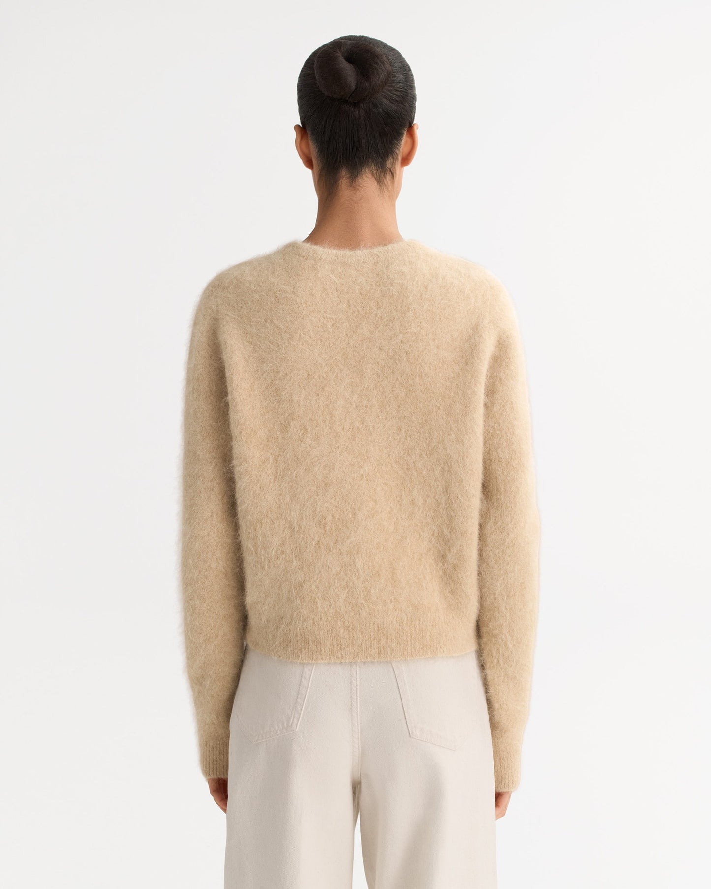 Alpaca cardigan light camel