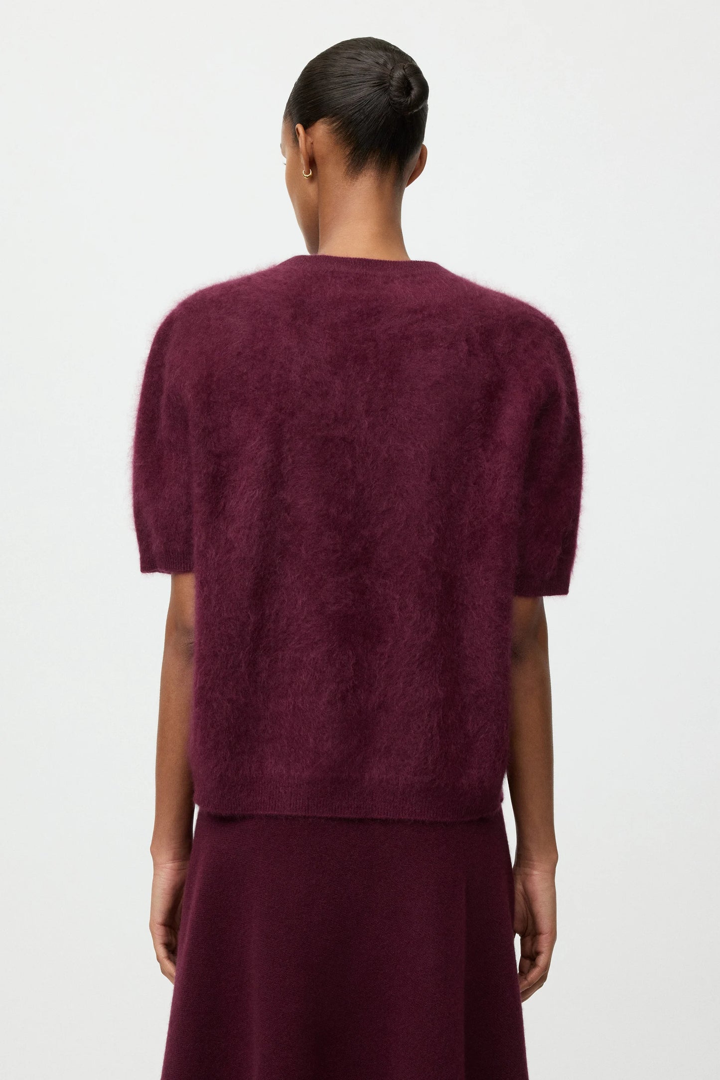 Brushed short sleeve Bordeaux