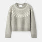 Fair isle brushed greige