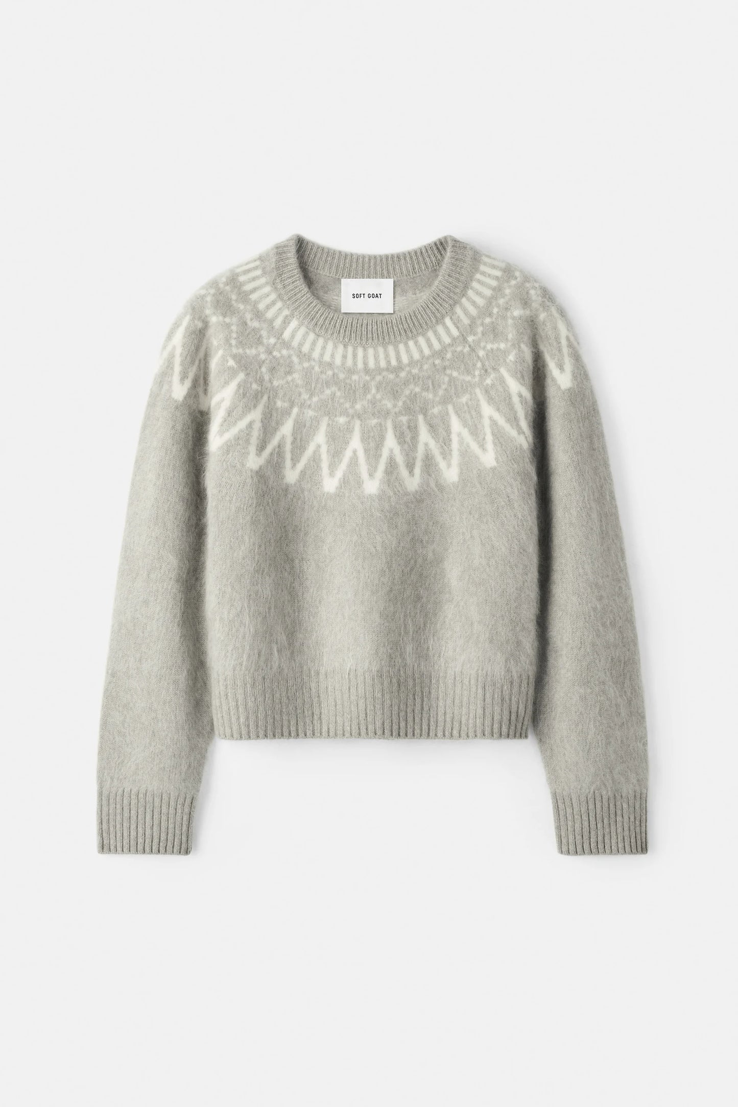 Fair isle brushed greige