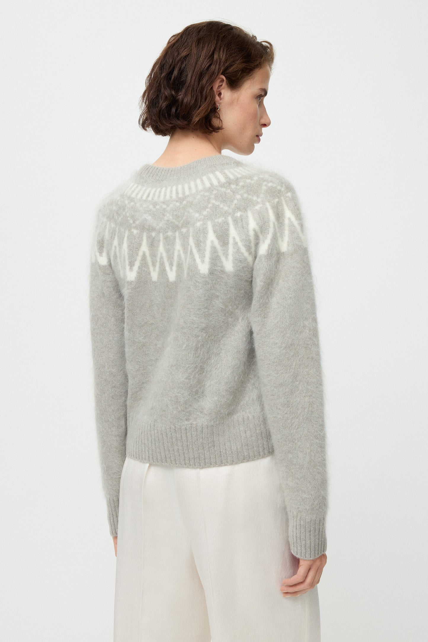 Fair isle brushed greige