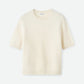 Brushed short sleeve feather white