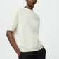 Brushed short sleeve feather white
