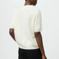 Brushed short sleeve feather white