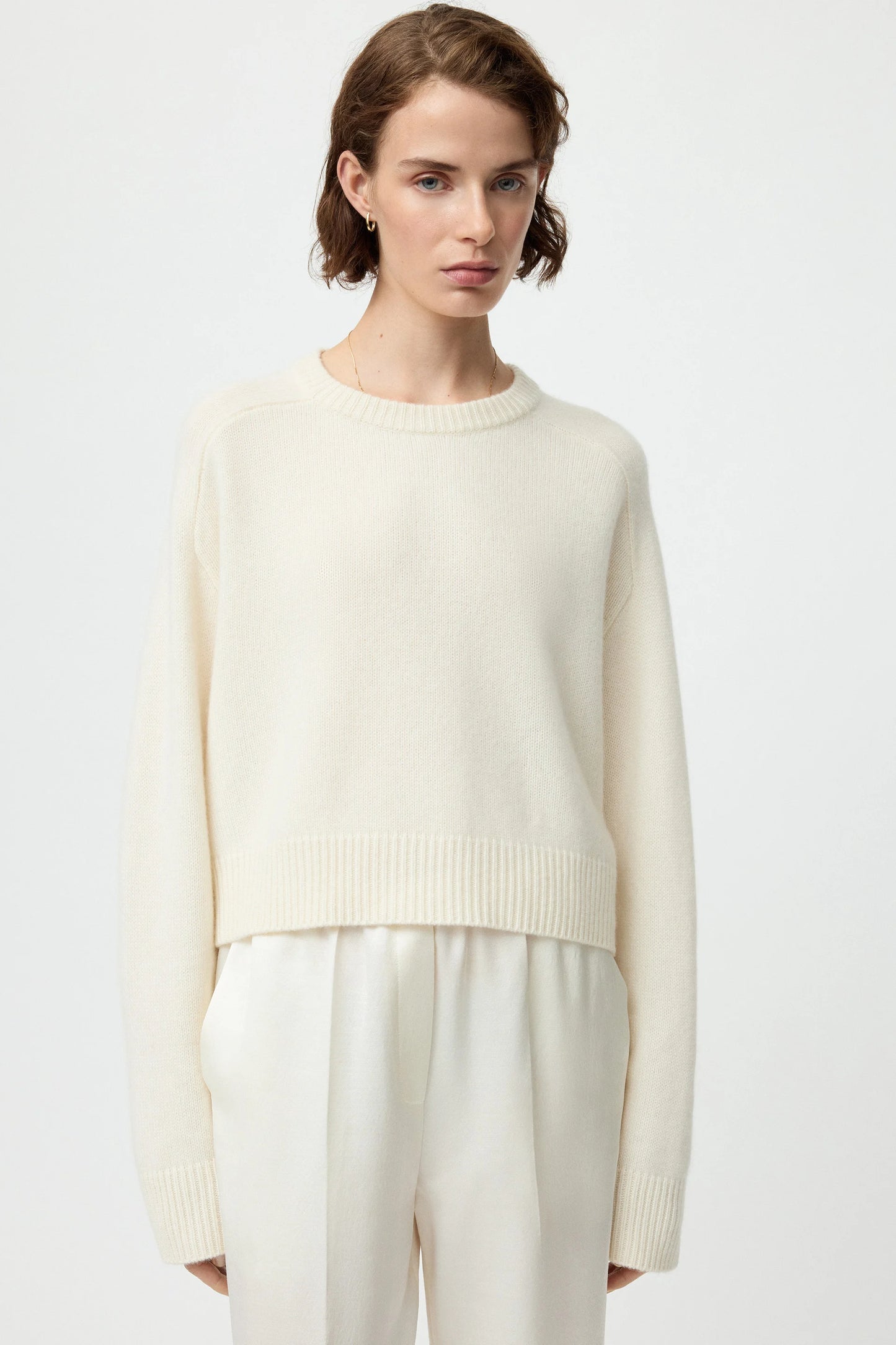 Cashmere top feather white