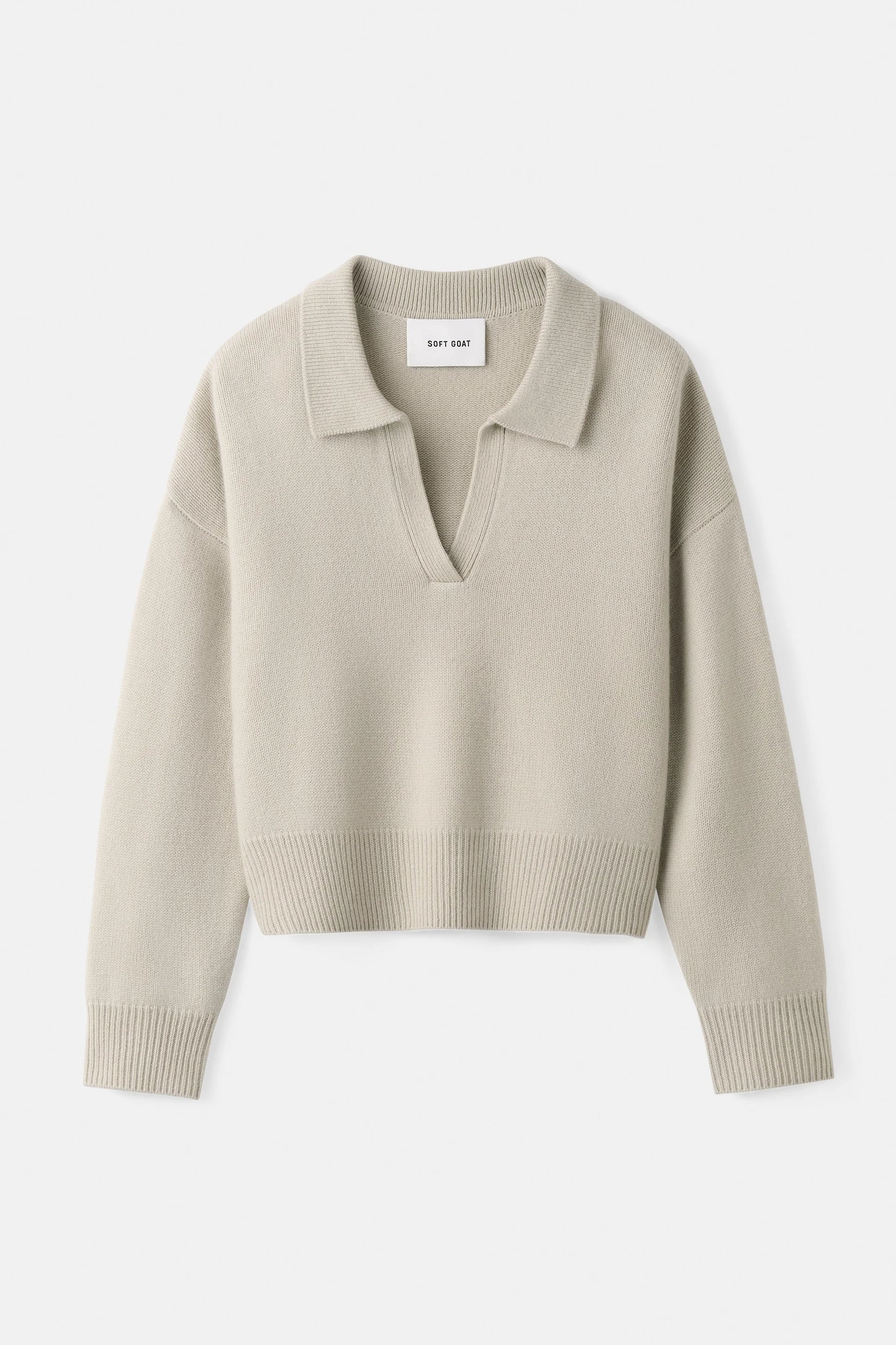Relaxed fit polo shirt chalk
