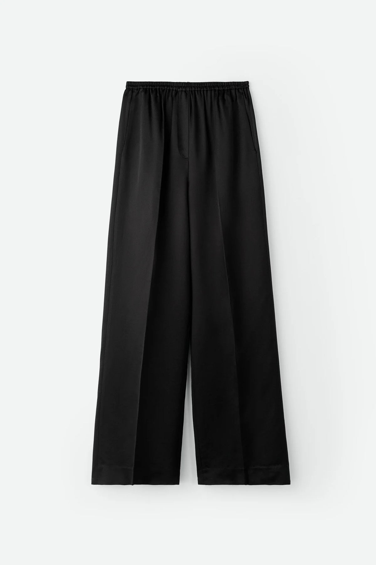 Silk pants black