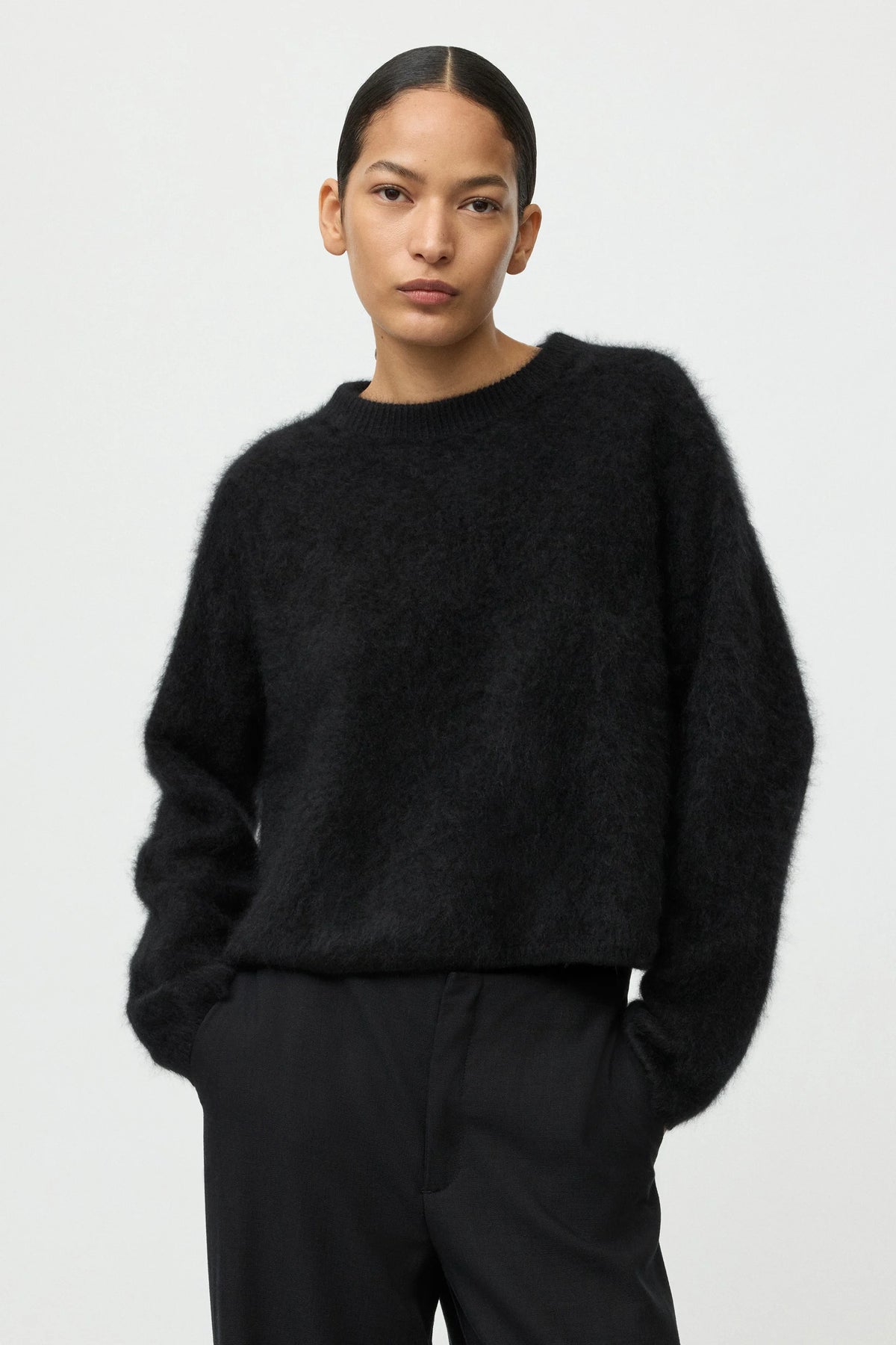 Brushed crewneck