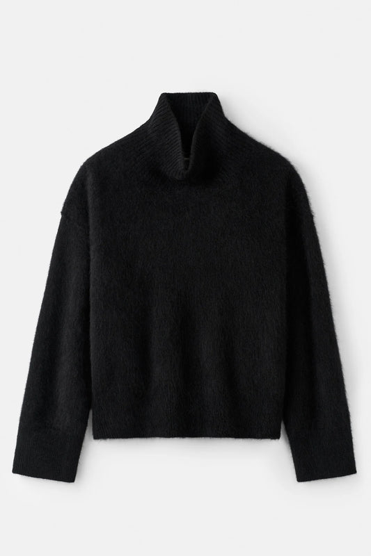 Brushed boyfriend turtleneck