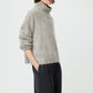 Brushed boyfriend turtleneck greige