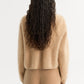 Brushed crewneck camel