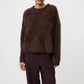 Brushed boyfriend crewneck mocha