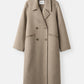 Double breasted coat greige
