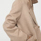 Double breasted coat greige