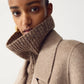 Double breasted coat greige