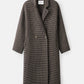 Oversized houndstooth coat black/beige