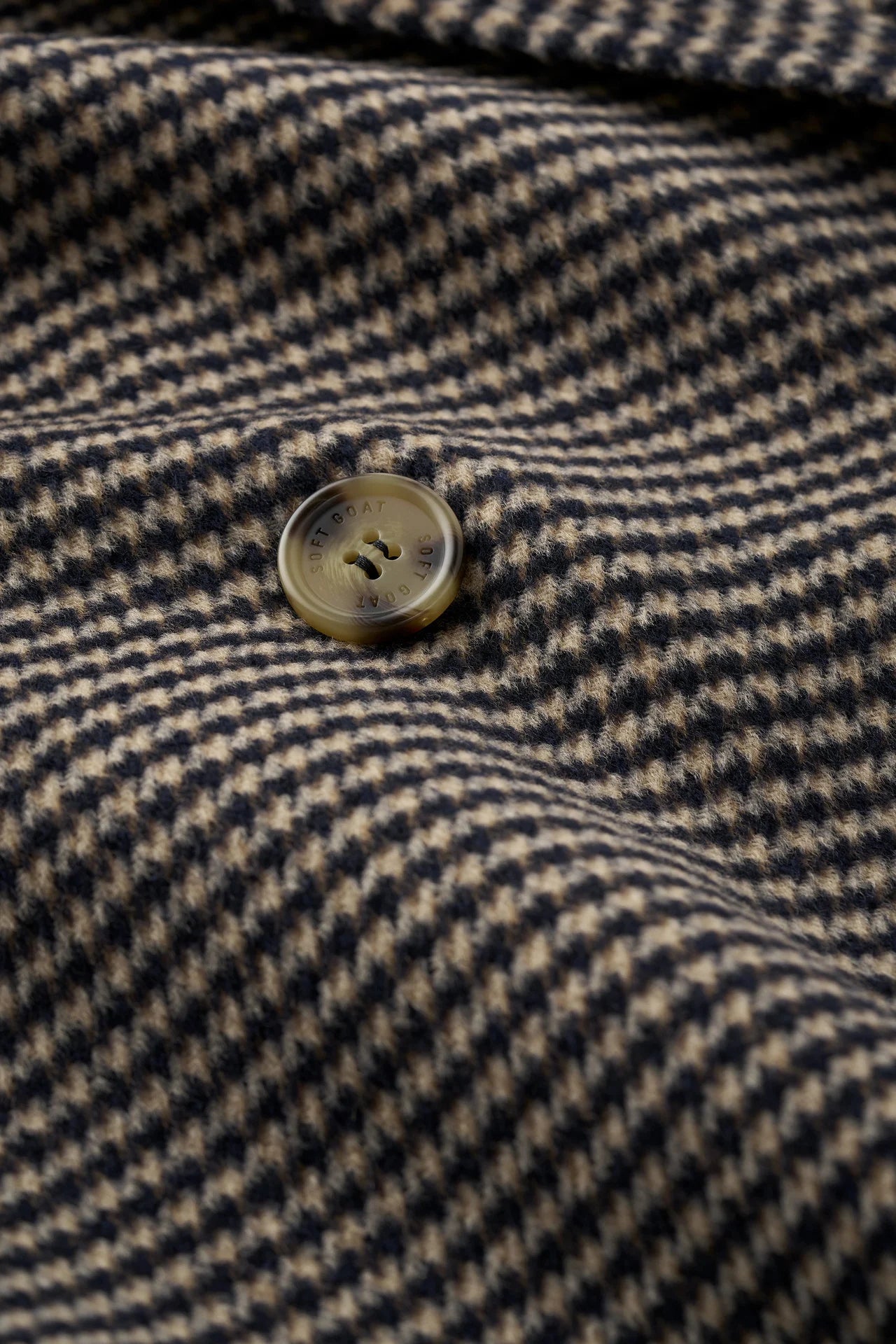 Oversized houndstooth coat black/beige