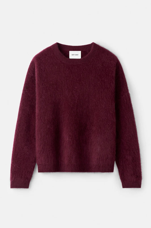 Brushed boyfriend crewneck
