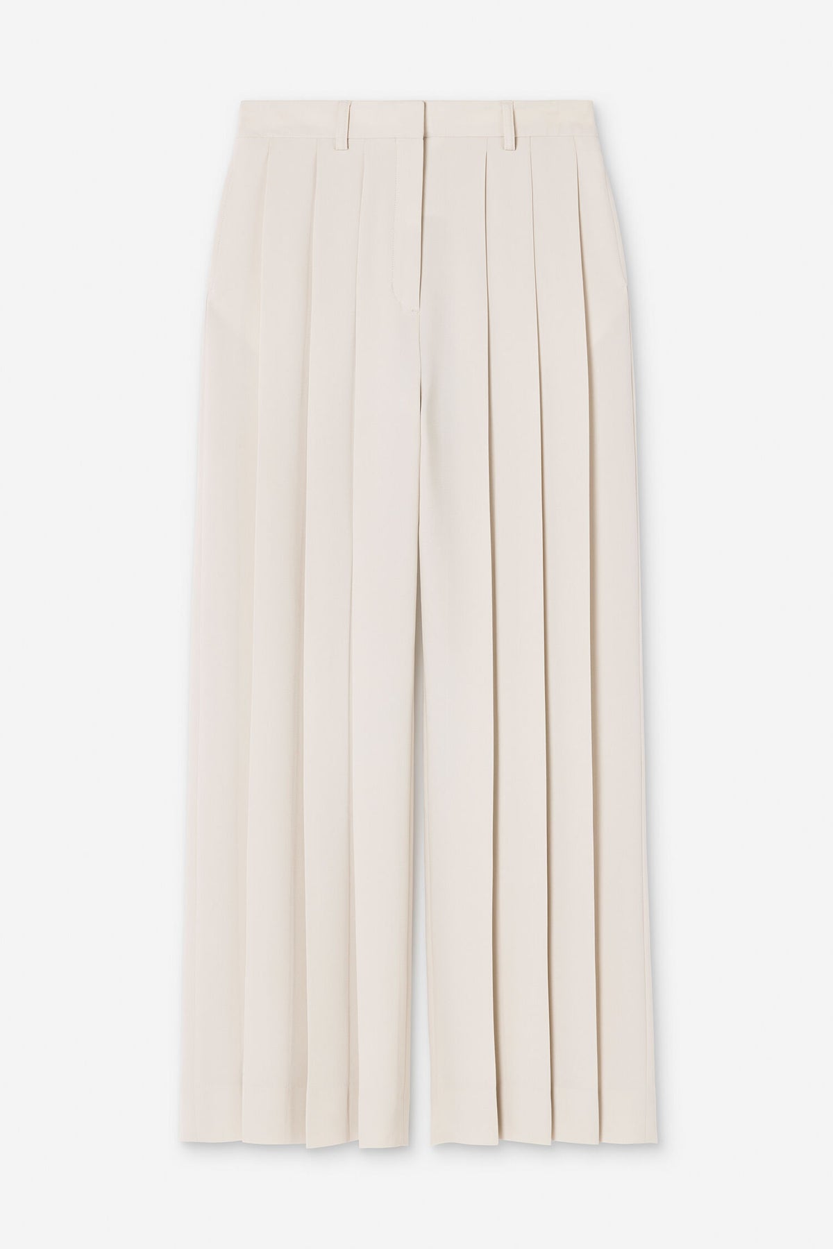 Fully pleated trousers