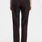 Emma cropped cool wool pants dark chocolate
