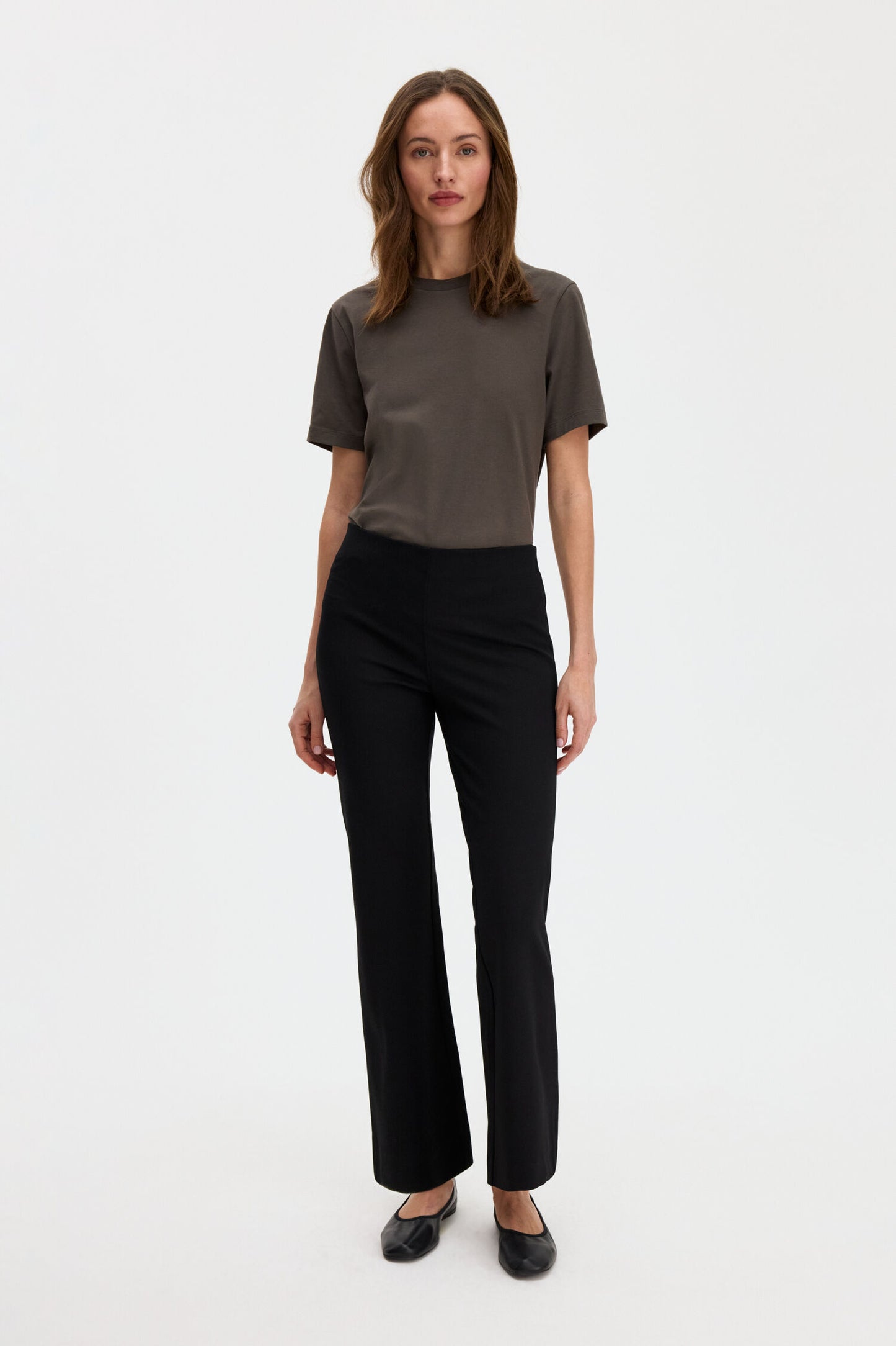 Flared jersey trouser