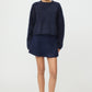 Brushed crewneck navy